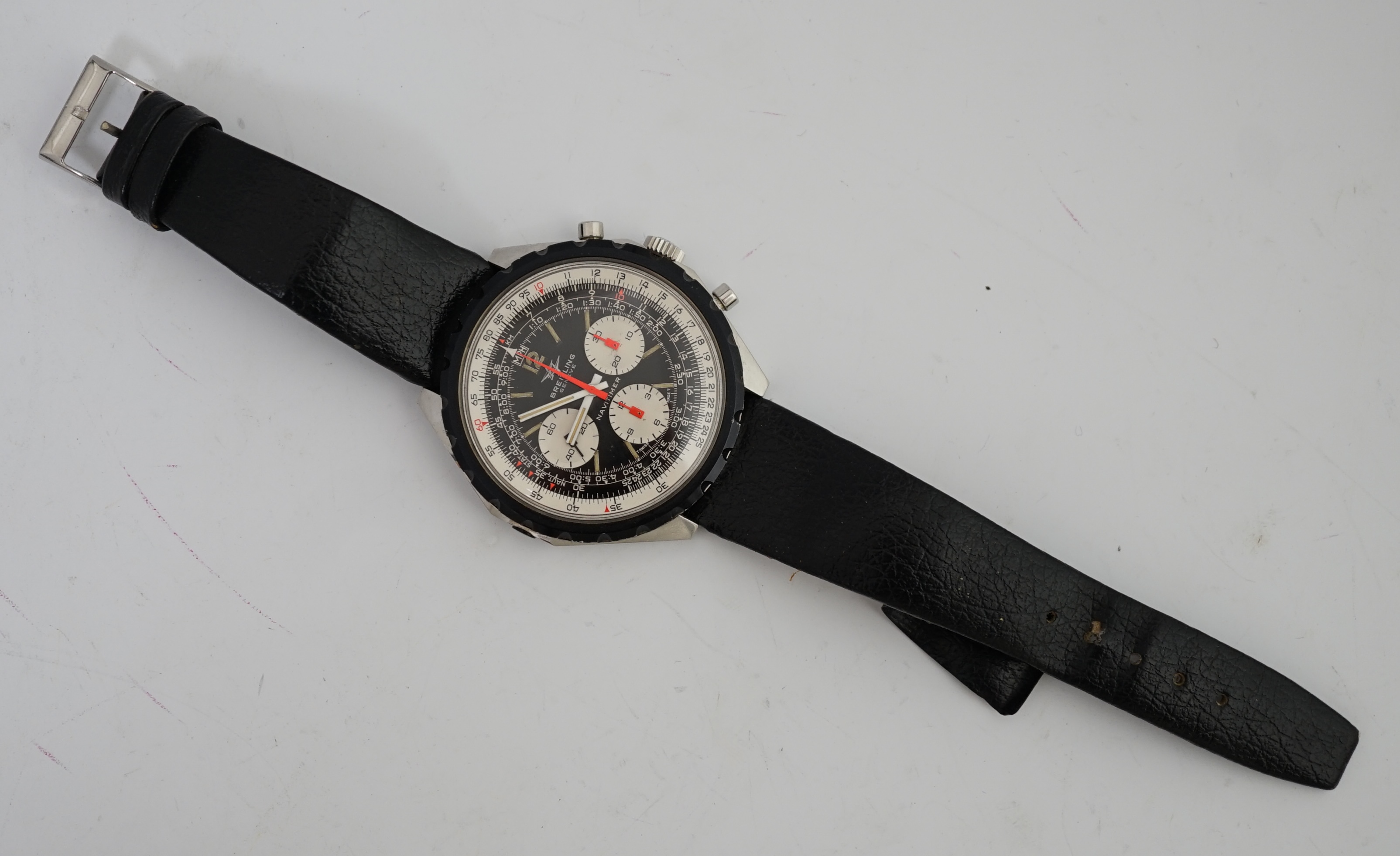 A gentleman's steel Breitling Navitimer manual wind wrist watch REF. 0816